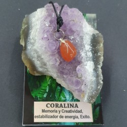 Colgante mineral Cornalina