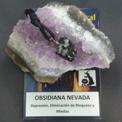 Colgante mineral Obsidiana...